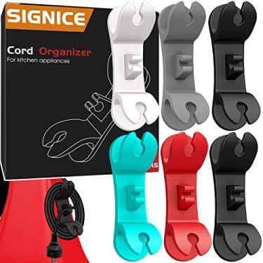Imagem de Organizador de cabos para eletrodomésticos – Pacote com 6 unidades patenteadas e atualizadas, suporte para enrolador de cabo, batedeira de cozinha, liquidificador, cafeteira, panela de pressão
