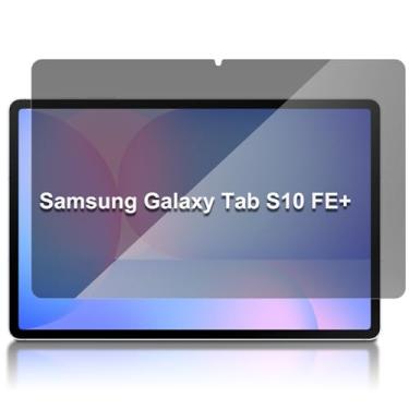 Imagem de MiKoyi Protetor de tela de privacidade para Samsung Galaxy Tab S10 FE+, filtro de tela antiluz azul, película de vidro temperado 9H compatível com Samsung Galaxy Tab S10 FE Plus