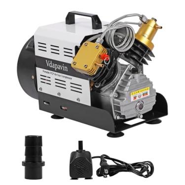 Imagem de Vdapavin Compressor De Ar Pcp, Cilindro Duplo 4500 Psi 110 V, Compressor Submersível, Compressor De Ar De Alta Pressão, Bomba De Ar Pcp Para Mergulho/Combate A Incêndios/Paintball