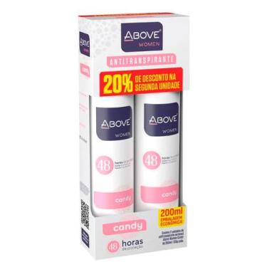 Imagem de Kit Desodorante Aerosol Above Candy Invisible Com 2 unidades 200ml Cad
