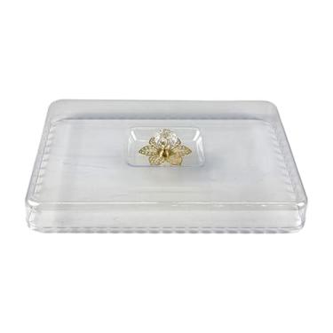 Imagem de Ioensy Tampa para suporte de bolo com cúpula para alimentos, tampa à prova de poeira para festas de doces e piqueniques ao ar livre, Comprimento 31 Cm