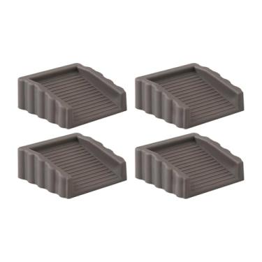 Imagem de Baoblaze 4x Protetor de parede para batente de porta, proteção de piso de borracha versátil para escritório, escola, hotel, apartamento, quarto, Cinza