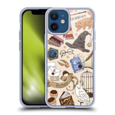 Imagem de Head Case Designs Capa de gel macio oficialmente licenciada com estampa Harry Potter Hogwarts Relíquias da Morte XXXVII compatível com Apple iPhone 12 Mini