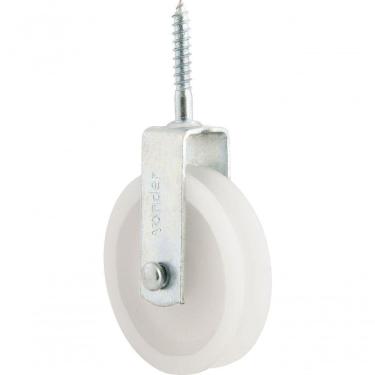 Imagem de Roldana Plástica 6cm Com Parafuso 20kg Vonder