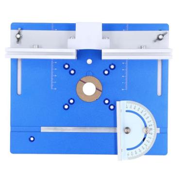 Imagem de Garosa Placa de Inserção de Mesa de Roteador de Liga de Alumínio, Bancos de Madeira Placa de Roteador para Roteamento, Escultura, Fresagem, Perfuração, Lixamento, Aplicações de Corte, Amadores DIY e (Azul)