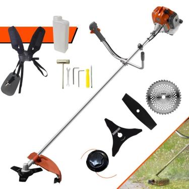 Imagem de Roçadeira Podador de Grama À Gasolina RL430ACNTK 2T 43cc 1,7HP de Alta Performance Com Carretel e Faca 3 Pontas + EXTRA Faca 2 Pontas e Faca 40 Dentes