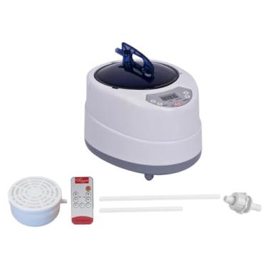 Imagem de IEUDNS Máquina de Sauna a Vapor com Plugue Europeu E Revestimento Interno em aço Inoxidável, Branco