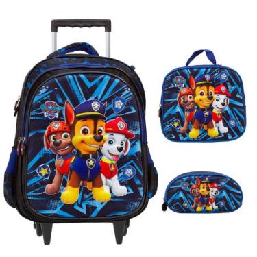 Imagem de Kit Mochila Escolar De Rodinhas Patrulha Canina Passeio Aula - TOYS 2U