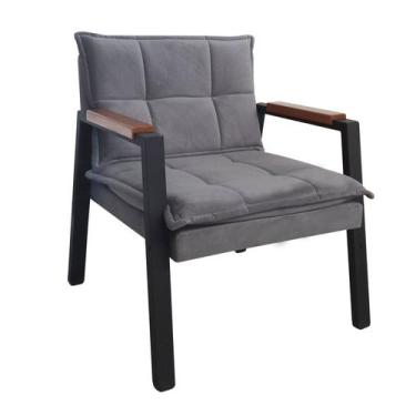 Imagem de Poltrona Decorativa Ferro Estilo Industrial Fortaleza - Gonçalves Deco