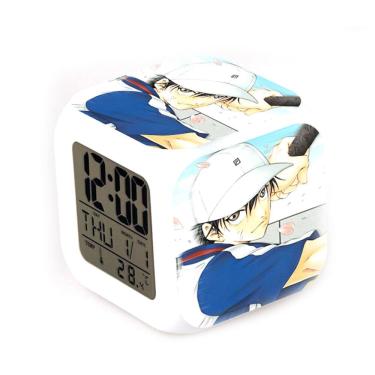 Imagem de Despertador Tezuka Kunimitsu com mudança de LED de 7 cores com termômetro