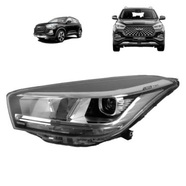 Imagem de FAROL TIGGO 5X PRO SPORT TURBO 2023 2024 LADO ESQUERDO (MÁSCARA NEGRA) (C/LED) - 605000391AA