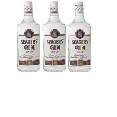 Imagem de Kit Gin Seagers Dry 980ml 3 Unidades