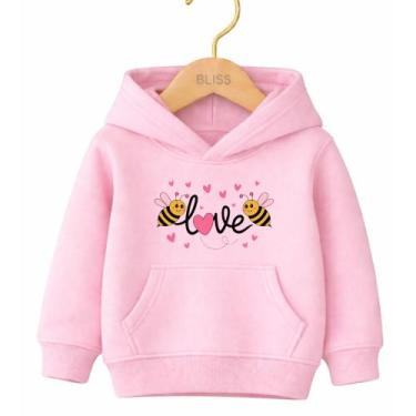 Imagem de Moletom Canguru Infantil Estampa Abelhinha Love 1022 Volta as Aulas Co