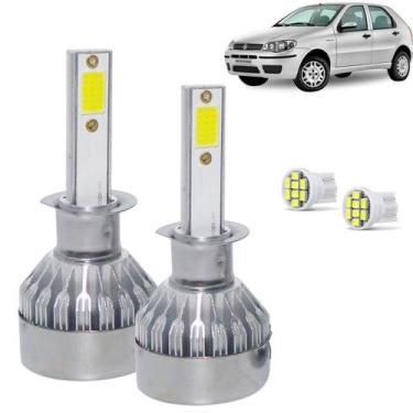 Imagem de Kit Super Led Palio G3 2004 a 2014 Farol Milha H1 20000 Lumens - LUX L
