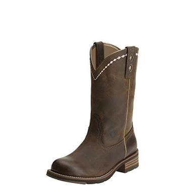 Imagem de ARIAT Bota feminina Unbridled Roper Western marrom envelhecido 35 Largo, Marrom envelhecido, 35