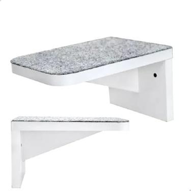 Imagem de Kit 2 Degrau para Playground em Mdf Branco Premium Decoração e Diversão Pet
