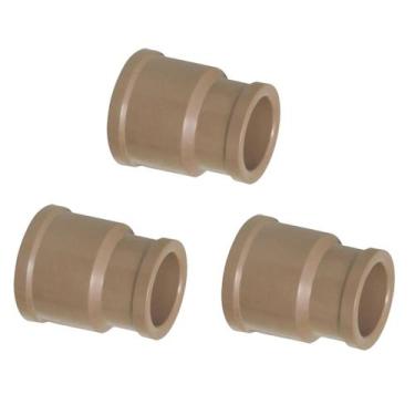 Imagem de Kit 3 Luvas Soldavel Redução Curta Pvc 25x20mm - FORTLEV