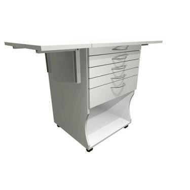 Imagem de Móveis Odontológicos - Mesa Auxiliar -4 Gavetas C/ Abas - Beckmann Móv