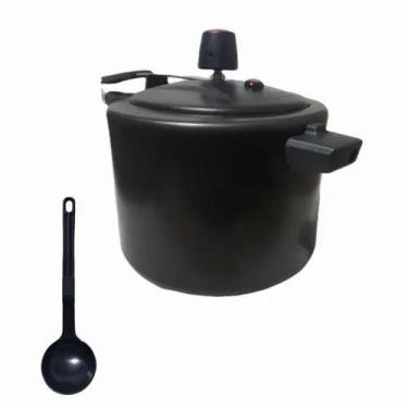 Imagem de Panela De Pressão Antiaderente  Preta 10 Litros - Marcolar