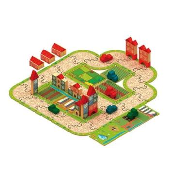 Imagem de Brincando de Engenheiro Fazenda 90 peças - Xalingo