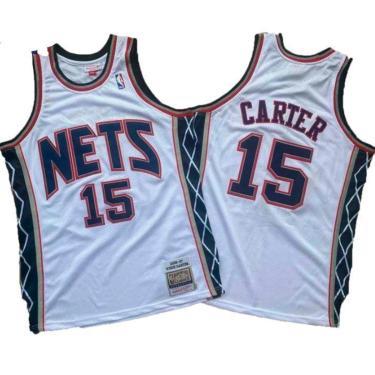 Imagem de Regata NBA Brooklyn Nets Nº15 Vince Carter-Mitchell & Ness 2006-07-Branco-Adulta-Unissex-Masculino