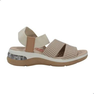 Imagem de Sandália Feminina Modare Ortopédica  Elástico Creme Caramelo