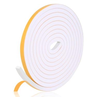 Imagem de Amzjjle Vedação de Vedação Contra Intempéries(1/2"x2/5") para Janela de Porta, Fita de Espuma de Alta Densidade de 13 Pés, Isolamento Acústico, Tira de Isolamento, Vedantes de Port (1/2 Polegada X 2/5