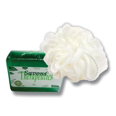 Imagem de Esponja Nylon Flor + Sabonete De Babosa: Combate Acne Psoríase Coceiras