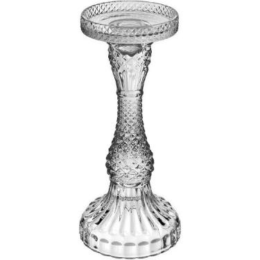 Imagem de CASTIÇAL PORTA VELA DECORATIVO HOME&CO ECO CRYSTAL 22x9x9cm TRANSPARENTE
