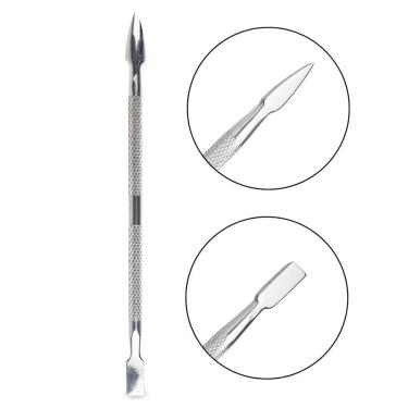 Imagem de Espátula Duas Pontas Arredondada E Fina Podologia Aço Inox