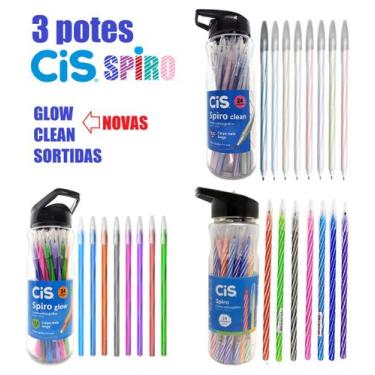 Imagem de Caneta Esferográfica 0.7mm Cis Spiro 3 Potes Lançamentos