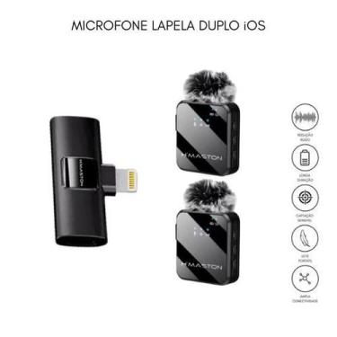 Imagem de Microfone Lapela Sem Fio Celular Profissional iOS - HM