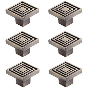 Imagem de Puxadores de gaveta retrô estilo chinês de liga de zinco para móveis de cozinha, armário de medicamentos, puxadores de gaveta (orifício único)