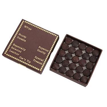 Imagem de 13mm 50pcs Dicas de Sugestão de Bilhar Marrom-vermelho, Ponta da Sugestão da Piscina Com Alta Densidade e Boa Estabilidade, Feita de Material de Couro, Resistente para Pontas de