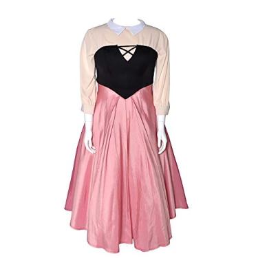 Imagem de Cosplay.fm Fantasia feminina vintage de princesa cosplay vestido camponês com anágua xale (3X/4X)