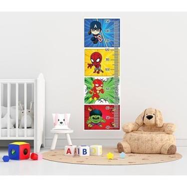 Imagem de Régua De Crescimento Super-Heróis Mod 2 - Lojinha Da Luc