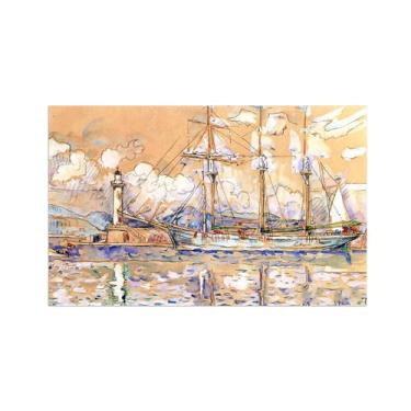 Imagem de Paul Signac Famosas Pinturas-Impressas em Tela-Veleiro-Moderno Pôster Decoração Sala de Estar e Quarto 30x50cm12x20in Sem Moldura