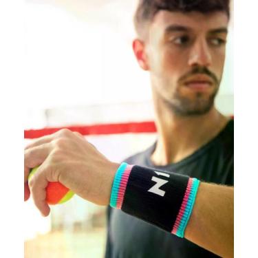 Imagem de Protetor de Punho - Linha Racket - N1 Sport, M, Rosa e Azul