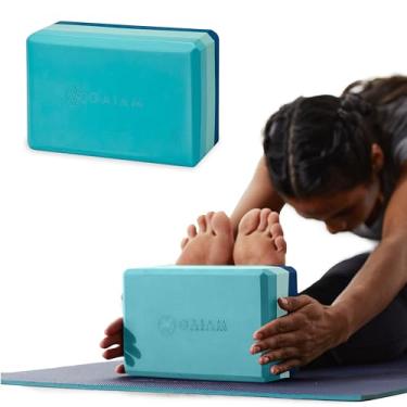 Imagem de Gaiam Bloco de ioga – Espuma de EVA de suporte sem látex macia antiderrapante para yoga, pilates, meditação, horizonte