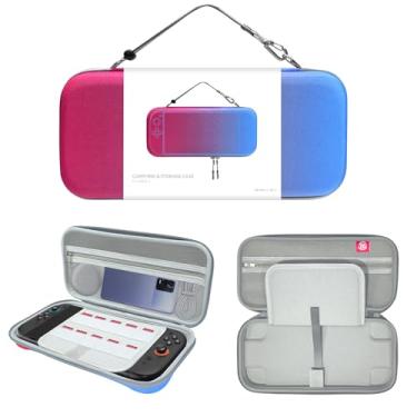 Imagem de Oraynn Compact Travel Case for Nintendo Switch 2 (2025), Slim 7.9-Inch Hard Shell with 10 Game Card Holders, Lightweight Ballistic Nylon, Sleek and Durable (Red and blue gradient)