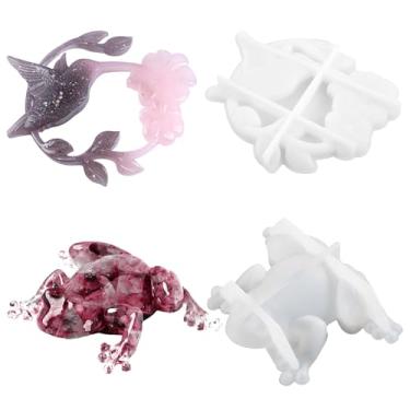 Imagem de Moldes de silicone animal (sapo e beija-flor)