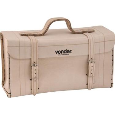 Imagem de Maleta de couro 330x110x170cm marrom natural - Vonder