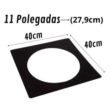 Imagem de Acabamento Para Forro 40x40 Preto Duto 11 Chaminé Fogão - INOX LAURIND