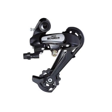 Imagem de Cambio Traseiro Sunrun 7V 21V Indexado Prata 43D Cage Longo