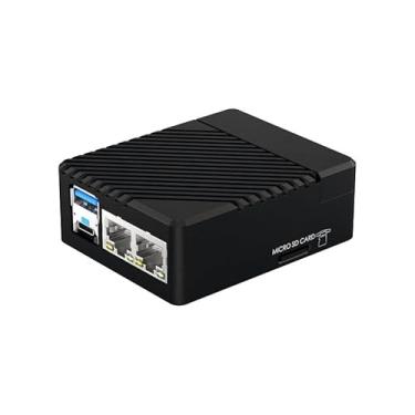 Imagem de TUOPUONE Mini placa base Gigabit Ethernet dupla/kit de minicomputador projetado para o módulo de computação Raspb Pi 5 (não incluído) para todas as variantes de CM5 com capa de liga de alumínio