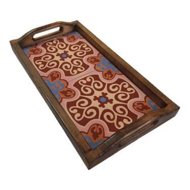 Imagem de Bandeja Café da Manhã Grande com 2 azulejos - Estilo Rústico