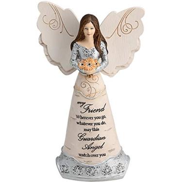Imagem de Pavilion Gift Company Elements Friend Estatueta de anjo da guarda, 15 cm, amarela
