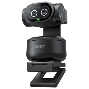 Imagem de EMEET PIXY Dual-Camera AI-Powered PTZ Camera 4K, AI Tracking, PDAF&AI Autofocus 0.2s, 1/2.55'' Sensor, 3 Mics, Presets, Gesture Control, 4K Webcam for Streaming and OBS/Twitch/Switch 2 Compatible
