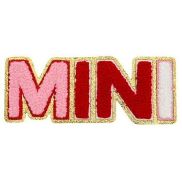 Imagem de 1 Pç Mini Chenille de 5,2 polegadas ferro em remendos com bordas de glitter, passar a ferro em letras perfeitas para roupas, chapéus, bolsas, mochilas, jeans - Ideal para projetos DIY e presentes