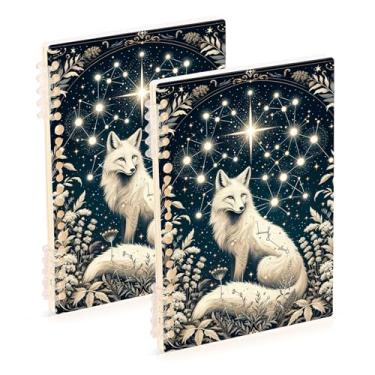 Imagem de Burbuja Cadernos com nome, papel pautado universitário A5 com 60 folhas, fichário para escritório, 2 unidades